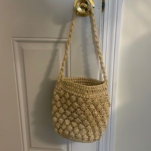 French straw raffia bag